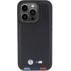 BMW BMHCP15L22PTDK iPhone 15 Pro 6.1 black/black Leather Stamp Tricolor - (BMW000687-0)