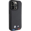 BMW BMHCP15L22PTDK iPhone 15 Pro 6.1 black/black Leather Stamp Tricolor - (BMW000687-0)