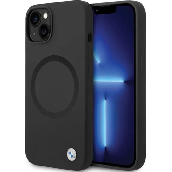BMW BMHMP14SSILBK2 case for iPhone 14 - black Signature Liquid Silicone MagSafe - (BMW000656-0)