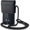 BMW Carbon & Blue Stripe phone bag - black - (BMW000838-0)