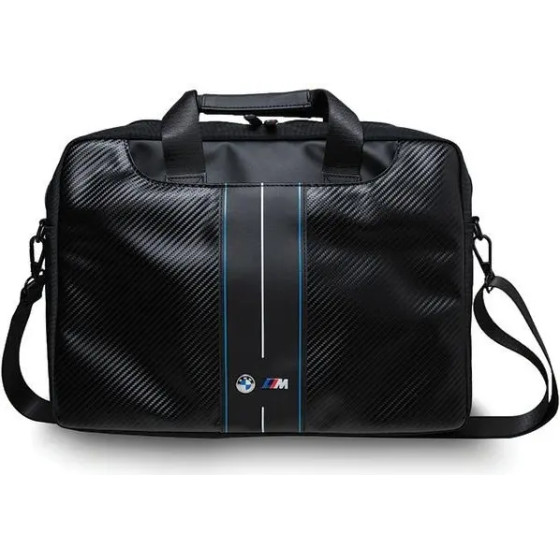 BMW Carbon & Blue Stripe bag for a 16 laptop - black - (BMW000828-0)