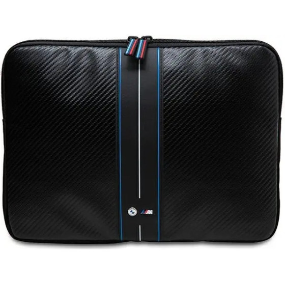 BMW Carbon & Blue Stripe sleeve for a 14 laptop - black - (BMW000830-0)