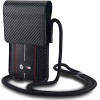 BMW Carbon & Red Stripe phone bag - black - (BMW000839-0)