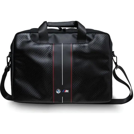 BMW Carbon & Red Stripes bag for a 16 laptop - black - (BMW000829-0)