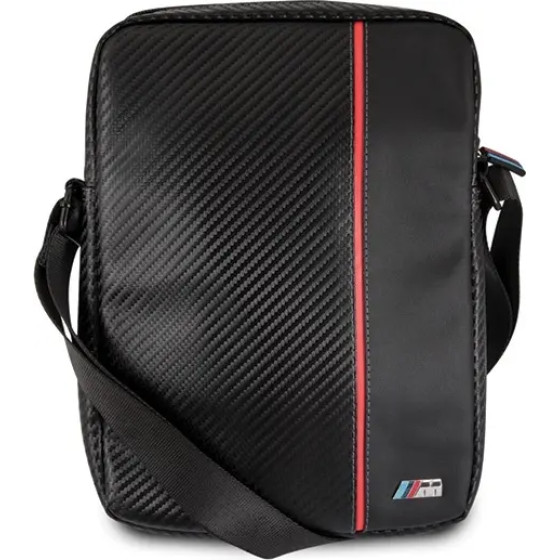 BMW Carbon / Red Stripe 8 Tablet Bag - Black - (BMW000219-0)