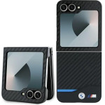 BMW Carbon Blue Line Case for Samsung Galaxy Z Flip 6 - Black - (BMW000844-0)