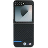 BMW Carbon Blue Line Case for Samsung Galaxy Z Flip 6 - Black - (BMW000844-0)