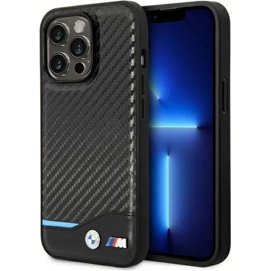 BMW Carbon MagSafe iPhone 14 Pro Case - Black - (BMW000591-0)