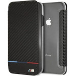 BMW Carbon Tricolor Stripe iPhone XS Max Case - Black - (BMW000514-0)