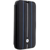 BMW Case BMBKP14L22RVSK iPhone 14 Pro 6.1 black/black bookcase Leather Stamp Blue Lines - (BMW000539-0)