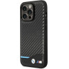 BMW Case BMHCP14L22NBCK iPhone 14 Pro 6.1 black / black Leather Carbon - (BMW000495-0)