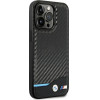 BMW Case BMHCP14L22NBCK iPhone 14 Pro 6.1 black / black Leather Carbon - (BMW000495-0)
