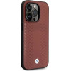 BMW Case BMHCP14L22RFGR iPhone 14 Pro 6.1 Burgundy/burgundy Leather Diamond Pattern - (BMW000545-0)