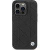 BMW Case BMHCP14L22RQDK iPhone 14 Pro 6.1 black/black Leather Quilted - (BMW000543-0)