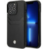 BMW Case BMHCP14L22RSEPK iPhone 14 Pro 6.1 black/black Leather Card Slot - (BMW000551-0)