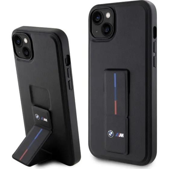 BMW Case BMHCP14M22GSLK iPhone 14 Plus 6.7 black/black hardcase Grip Hot Stamp - (BMW000632-0)
