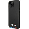 BMW Case BMHCP14M22PTDK iPhone 14 Plus 6.7 black / black Leather Stamp Tricolor - (BMW000490-0)