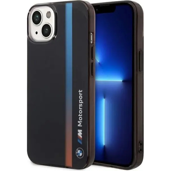 BMW Case BMHCP14S22HVGV iPhone 14 6.1 black/black IML Tricolor Stripe - (BMW000624-0)