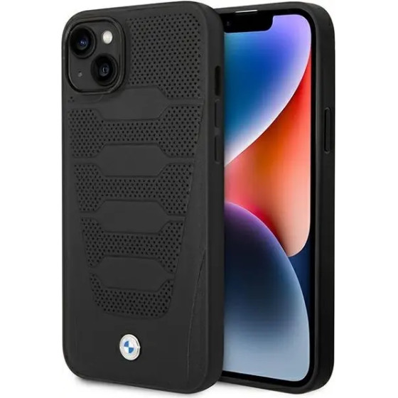 BMW Case BMHCP14S22RPSK iPhone 14 6.1 black/black Leather Seats Pattern - (BMW000548-0)