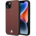BMW Case BMHCP14S22RFGR iPhone 14 6.1 Burgundy/burgundy Leather Diamond Pattern - (BMW000544-0)