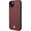 BMW Case BMHCP14S22RFGR iPhone 14 6.1 Burgundy/burgundy Leather Diamond Pattern - (BMW000544-0)