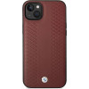 BMW Case BMHCP14S22RFGR iPhone 14 6.1 Burgundy/burgundy Leather Diamond Pattern - (BMW000544-0)