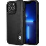BMW Case BMHCP14X22RBDK iPhone 14 Pro Max 6.7 black/black hardcase Leather Blue Dots - (BMW000542-0)