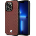 BMW Case BMHCP14X22RFGR iPhone 14 Pro Max 6.7 Burgundy/burgundy Leather Diamond Pattern - (BMW000546-0)