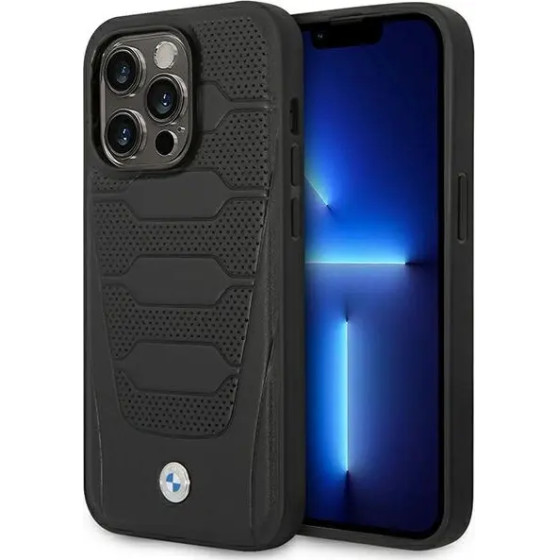 BMW Case BMHCP14X22RPSK iPhone 14 Pro Max 6.7'' black/black Leather Seats Pattern - (BMW000641-0)