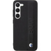 BMW Case BMHCS23M22RDPK S23+ S916 black/black hardcase Leather Textured & Stripe - (BMW000531-0)