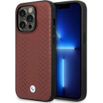 BMW Case BMHMP14L22RFGR iPhone 14 Pro 6.1 Burgundy/burgundy Leather Diamond Pattern MagSafe - (BMW000579-0)