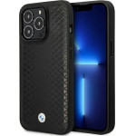 BMW Case BMHMP14L22RFGK iPhone 14 Pro 6.1 black/black Leather Diamond Pattern MagSafe - (BMW000581-0)