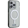 BMW Case BMHMP14LHCRS iPhone 14 Pro 6.1 transparent hardcase Silver Ring MagSafe - (BMW000610-0)