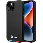 BMW Case BMHMP14M22PTDK iPhone 14 Plus 6.7 black / black Leather Stamp Tricolor Magsafe - (BMW000486-0)