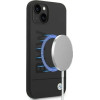 BMW Case BMHMP14MSLBLBK iPhone 14 Plus 6.7 black / black hardcase Silicone Signature Logo Magsafe - (BMW000482-0)
