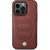 BMW Case BMHMP14X22RPSR iPhone 14 Pro Max 6.7 Burgundy/burgundy Leather Seats Pattern MagSafe - (BMW000584-0)