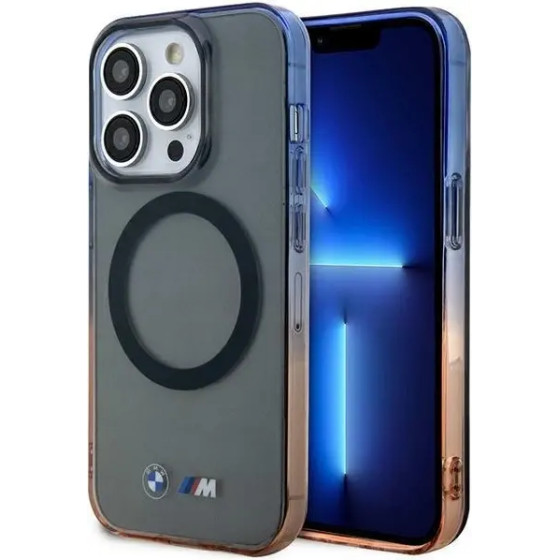 BMW Case BMHMP14XHTGE iPhone 14 Pro Max 6.7 grey/grey hardcase Gradient Bumper MagSafe - (BMW000600-0)