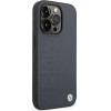 BMW Case BMHMP14XSLLNA iPhone 14 Pro Max 6.7 navy/navy hardcase Leather Hot Stamp MagSafe - (BMW000588-0)