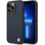 BMW Case BMHMP14XSILNA iPhone 14 Pro Max 6.7 navy blue/navy Silicone Metal Logo MagSafe - (BMW000590-0)