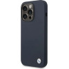 BMW Case BMHMP14XSILNA iPhone 14 Pro Max 6.7 navy blue/navy Silicone Metal Logo MagSafe - (BMW000590-0)