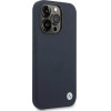 BMW Case BMHMP14XSILNA iPhone 14 Pro Max 6.7 navy blue/navy Silicone Metal Logo MagSafe - (BMW000590-0)
