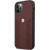 BMW Etui BMHCP12MRSPPR iPhone 12/12 Pro 6,1'' czerwony/red hardcase Leather Curve Perforate - (BMW000373-0)