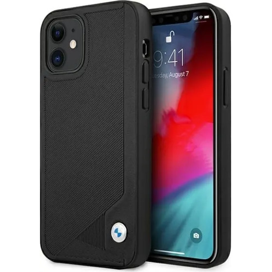 BMW Etui BMHCP12SRCDPK iPhone 12 mini 5,4'' czarny/black hardcase Leather Deboss - (BMW000369-0)