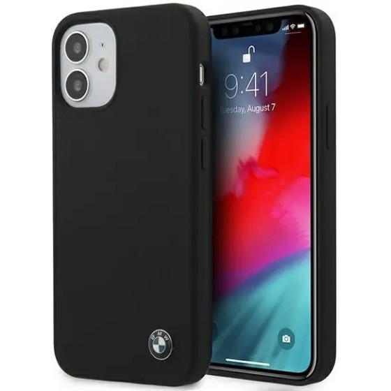 BMW Etui BMHCP12SSILBK iPhone 12 mini 5,4'' czarny/black hardcase Silicone Signature - (BMW000314-0)