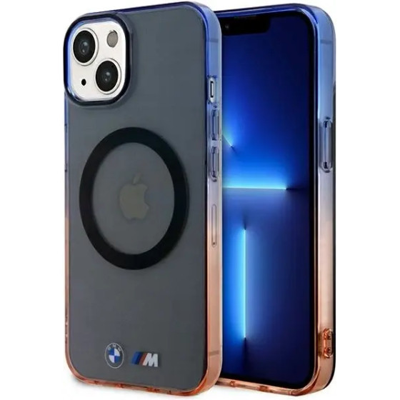 BMW Gradient Bumper MagSafe case for iPhone 14 Plus - gray - (BMW000598-0)