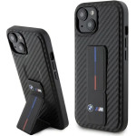 BMW Grip Stand Smooth & Carbon case for iPhone 15 - black - (BMW000736-0)