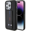 BMW Grip Stand Smooth & Perforated case for iPhone 15 Pro - black - (BMW000739-0)