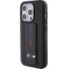 BMW Grip Stand Smooth & Perforated case for iPhone 15 Pro - black - (BMW000739-0)