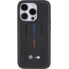 BMW Grip Stand Smooth & Perforated case for iPhone 15 Pro - black - (BMW000739-0)