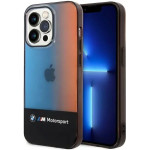 BMW Half Tricolor Case for iPhone 14 Pro Max 6.7 - Black - (BMW000574-0)